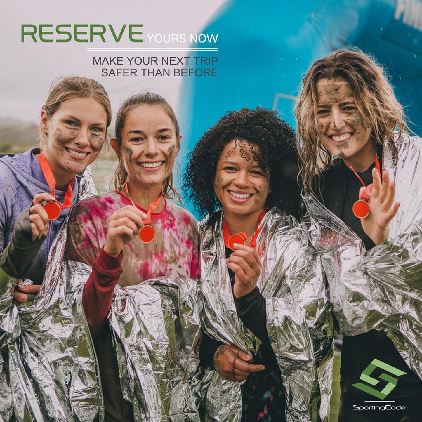 Emergency Thermal Blankets, Survival Reflective Thermal First Aid Foil Blanket for Camping and Emergency