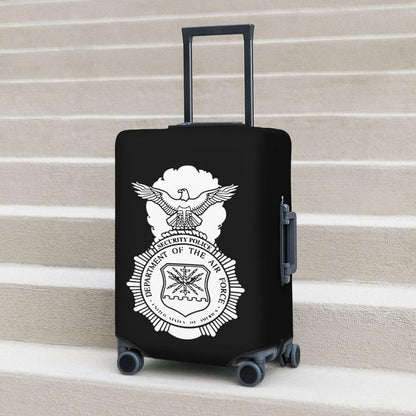CRJSNYEAG USAF Security Forces Luggage cover Protective cover Anti-scratch luggage cover Fits 18-32 inch luggage, Black, Small
