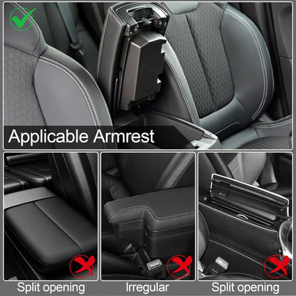 Car Center Console Cover, PU Leather Armrest Pad Cover, Universal Car Arm Rest Seat Storage Box Mat Waterproof Non Slip Interior Accessories