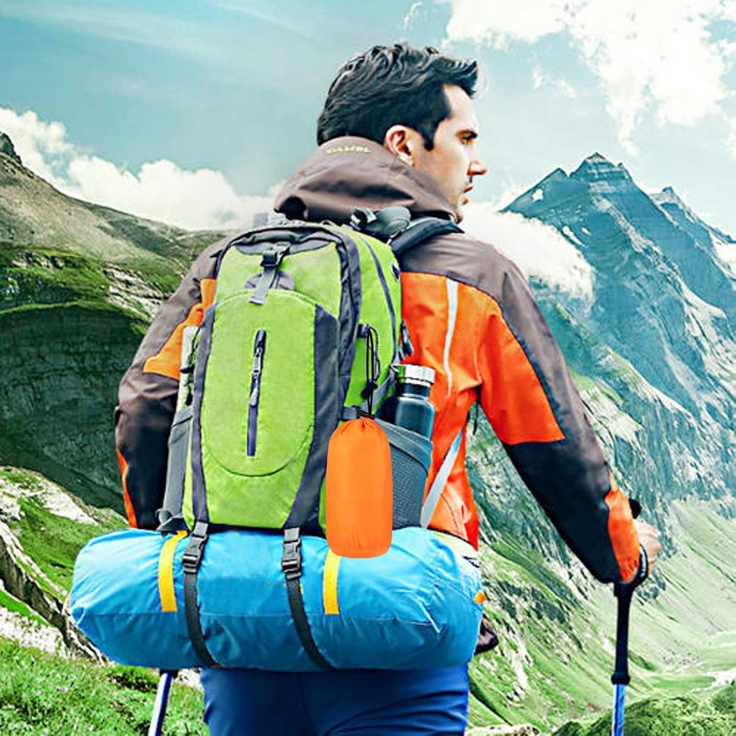 SAINUOD Emergency Sleeping Bag Waterproof Blanket Thermal Survival Bivvy Bags with Ultralight Gear Portable Nylon Sack for Camping, Hiking, Outdoor Adventure Activities(4 Pack)