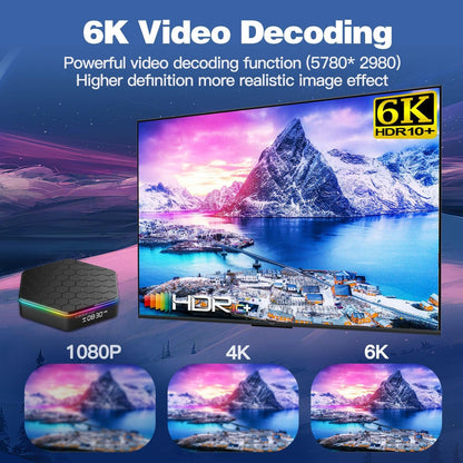 BL Android TV Box 12.0 T95Z Plus 2GB RAM 16GB ROM AllWinner H618 Quad-core 64bit, Support 2.4/5GHz Dual-WiFi 3D 6K Ultra HD H.265-decoding Blutooth 5.0 Android Box Smart TV Box,Black