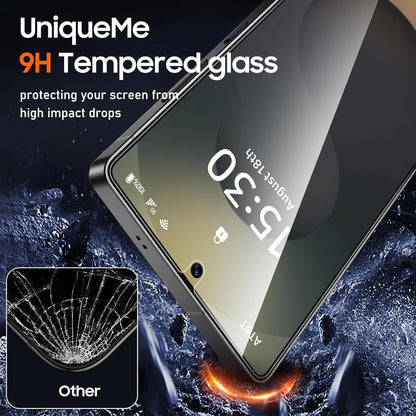 [3 Pack] UniqueMe Screen Protector Compatible for Samsung Galaxy S25 Ultra Tempered Glass HD Clear Screen Protector with Easy Installation Frame, 9H Hardness Anti Scratch Bubble Free
