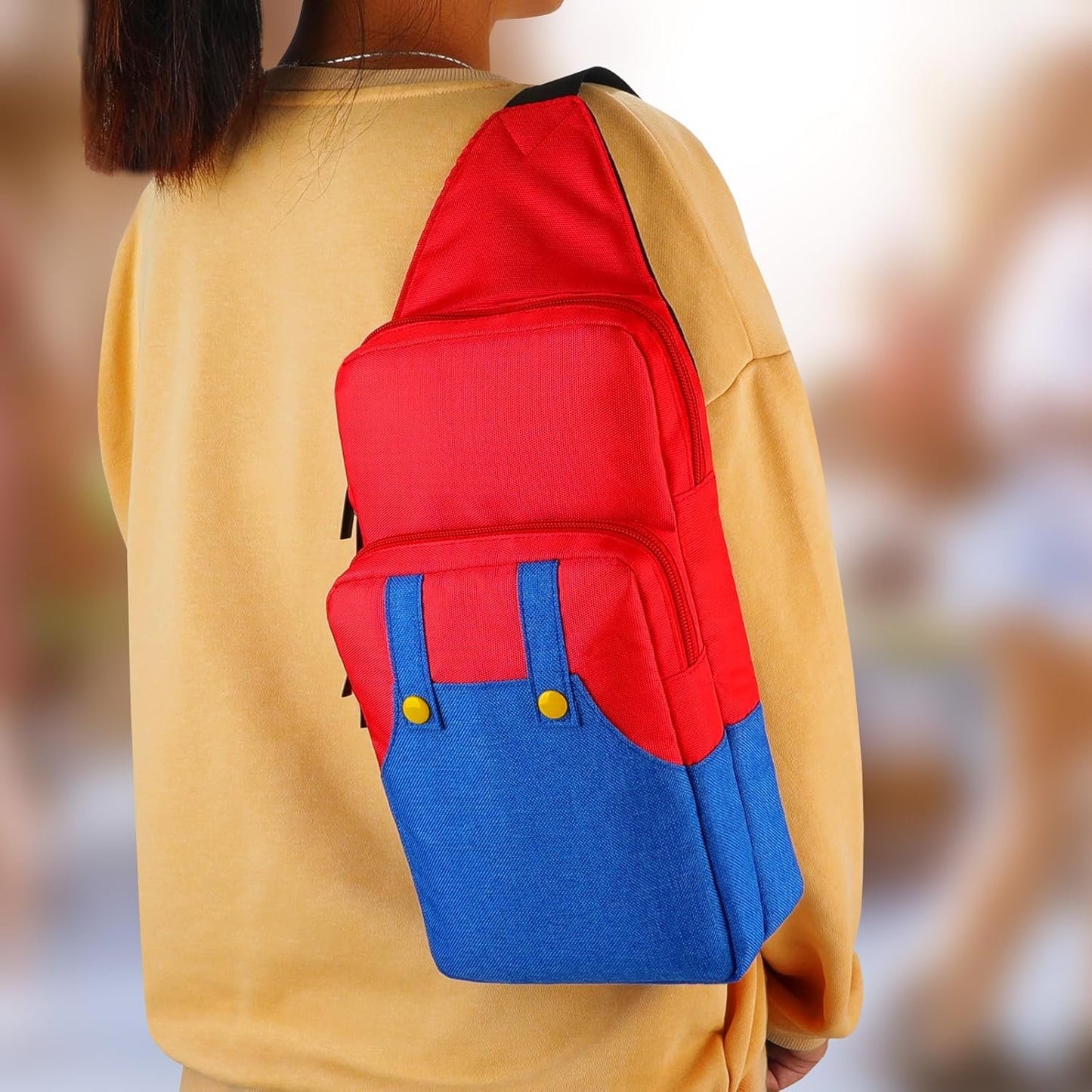 Owngen Cute Travel Bag for Nintendo Switch/Lite/OLED, Portable Small Sling Crossbody Shoulder Carrying Storage Backpack for NS Consolo, Charging Dock, Joy-Cons, Accessories for Men, Women