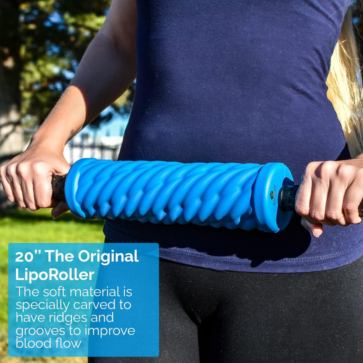 LIPOROLLER The Original - Liposuction Massage Roller - Easy to Roll, Special Ridges and Grooves to Maximize Healing and Recovery for Liposuction Post Surgery