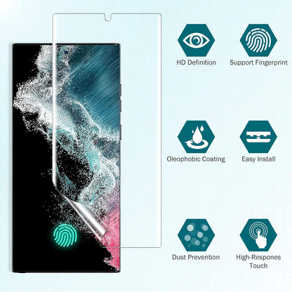 EGV 3 Pack Compatible for Samsung Galaxy S22 Ultra Screen Protector Flexible TPU, Full Coverage, Scratch Resistant, Easy Installation, Case Friendly, Bubble Free