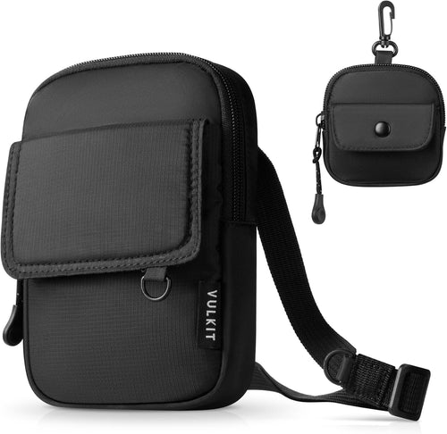 VULKIT Crossbody Bag with Key Pouch Compact Sling Bag for Everyday Carry with RFID Blocking for Travel, Running, Cycling & Outdoor Movement