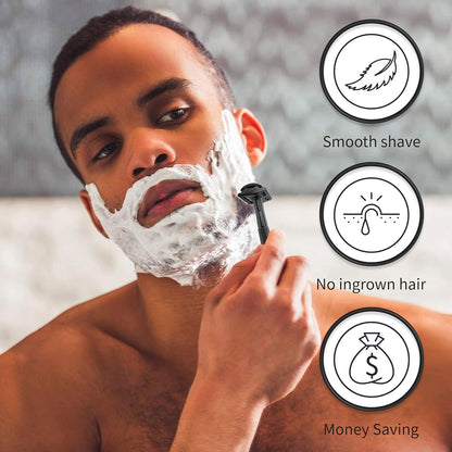 Bambaw Metal Safety Razor for Men | Mat Black Razor | Metal Shaver | Zero Waste Products | Reusable Razor | Waste Free Men’s Razor | Fits All Double Edge Razor Blades | Beard Razor | DE Safety Razor |