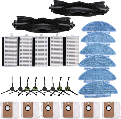 Cleaning Essentials for Conga 74907290 - Set di spazzole principali di ricambio, filtri e spazzole laterali, 27 pezzi
