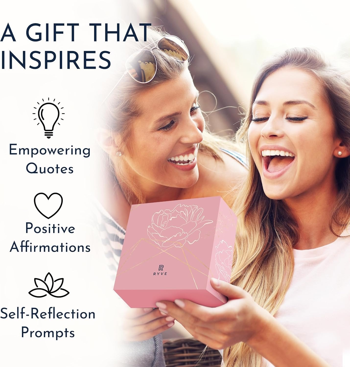 RYVE Motivational Calendar - Daily Flip Calendar with Inspirational Quotes - Motivational Gifts and Inspirational Gifts for Women, Desk Decor, Office Decor for Women and Office Desk Accessories