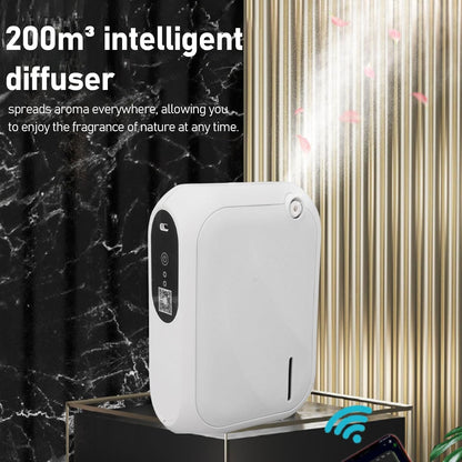 XS105 Atomizing Essential Oil Diffuser, Smart Scent Air Machine for Home, Waterless Essential 140ML Oil Diffuser with 4 Speed Adjustment and BT APP Control for Hotel SPA (White)