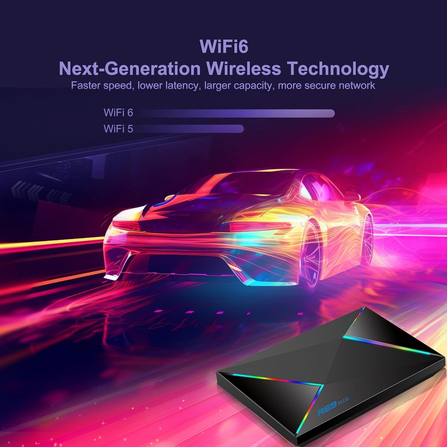 Android 14.0 TV Box, Android TV Box with Octa-core 64-bit CPU 4GB RAM 64GB ROM, 2025 Android Box Support WiFi 6 1000M Ethernet Bluetooth 5.0 USB3.0 4K Resolution HD TV Box for Smart TV