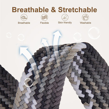 EverAct 22mm Magnetic Braided Watch Bands Compatible with Garmin Vivoactive 4/Venu 3/Venu 2/Forerunner 265/255/255 Music, Quick Release Elastic Nylon Soft Sport Stretchy Strap for Women Men