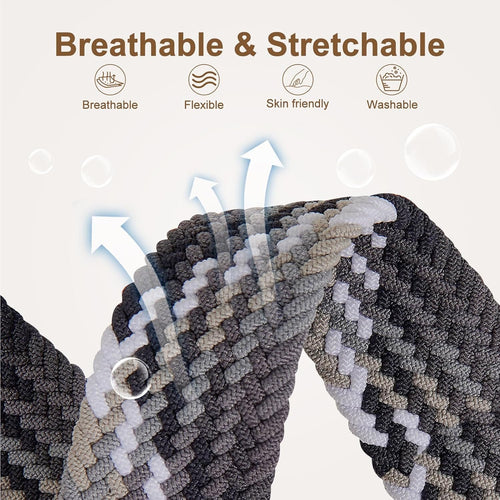 EverAct 22mm Magnetic Braided Watch Bands Compatible with Garmin Vivoactive 4/Venu 3/Venu 2/Forerunner 265/255/255 Music, Quick Release Elastic Nylon Soft Sport Stretchy Strap for Women Men