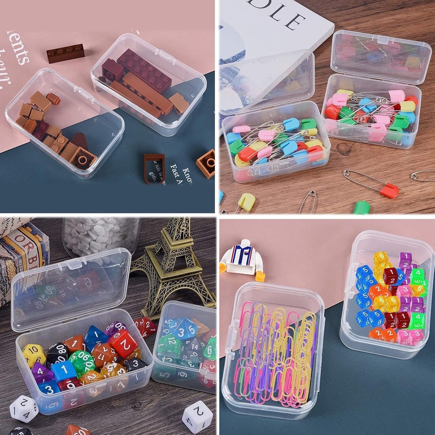 12 Pcs Small Clear Organizer Storage Containers,Mini Storage Containers Box with Lid,for Storage of Small Items, Crafts, Jewelry, and Other Small Items(2.5 x 1.7 x 0.8 Inches)