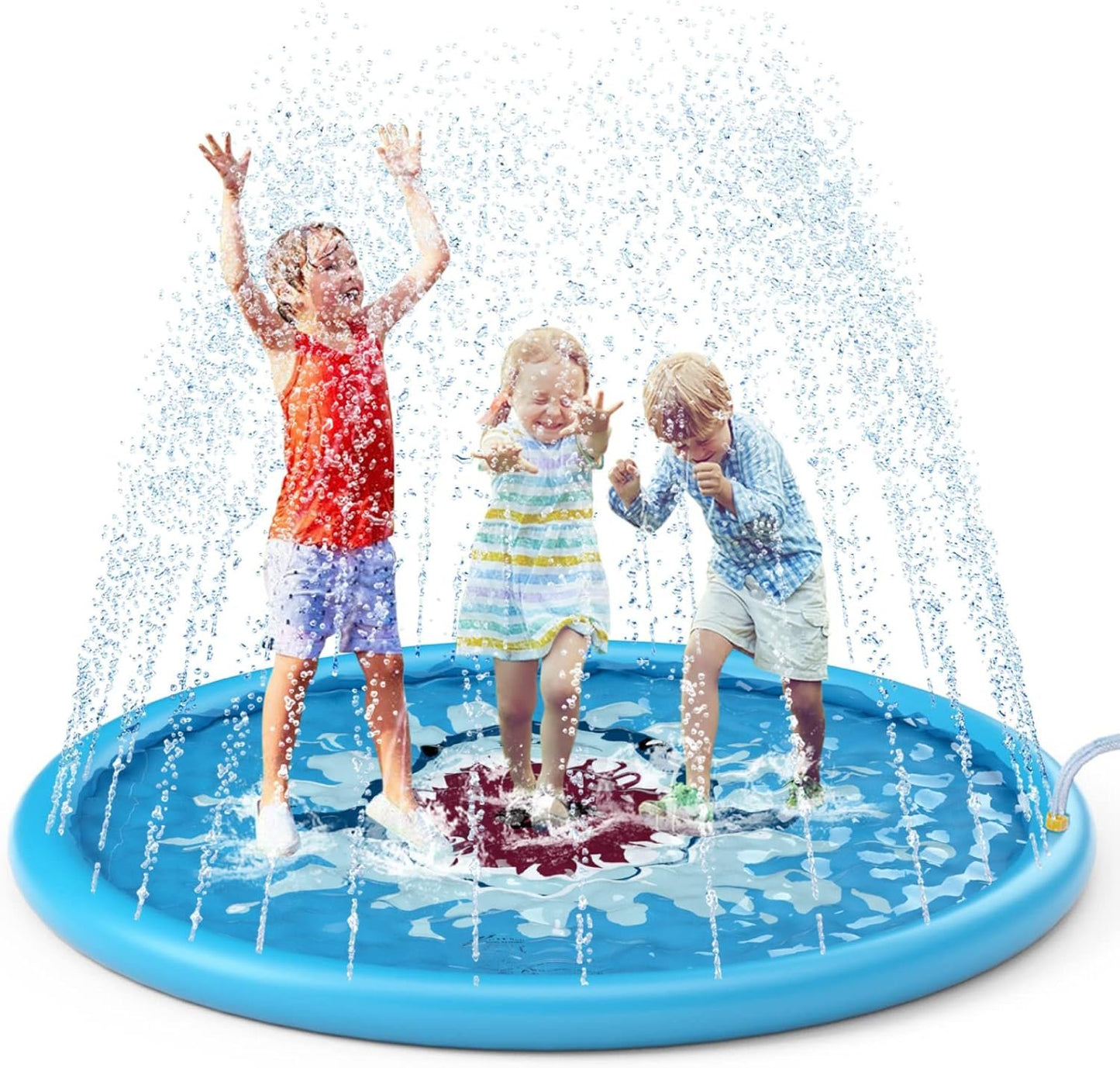 Jasonwell Splash Pad Sprinkler for Kids 68" Splash Play Mat Outdoor Water Toys Inflatable Splash Pad Baby Toddler Pool Boys Girls Children Outside Backyard Dog Sprinkler Pool for Age 1 2 3 4 5 6 7 8 9