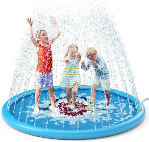 Jasonwell Splash Pad Sprinkler for Kids 68" Splash Play Mat Outdoor Water Toys Inflatable Splash Pad Baby Toddler Pool Boys Girls Children Outside Backyard Dog Sprinkler Pool for Age 1 2 3 4 5 6 7 8 9