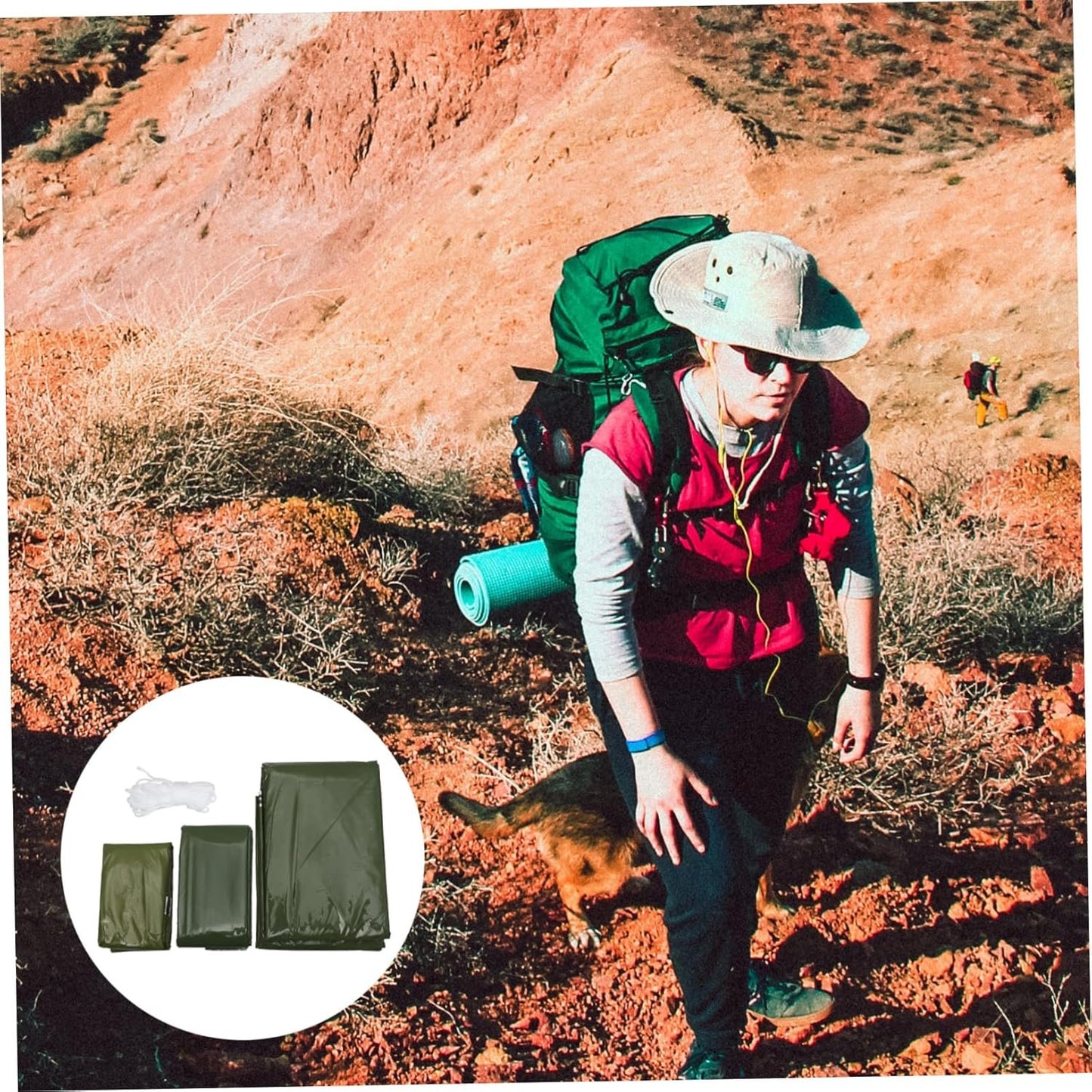 Emergency Tent Set Emergency Tent Survival Sleeping Sack Outdoor Sleeping Blanket Camping Sleeping Blanket Camping Tents Travel Tool Pe Tear-Resistant Material