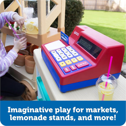 Learning Resources Pretend & Play Calculator Cash Register - 73 Pieces, Ages 3+ Develops Early Math Skills, Play Cash Register for Kids, Toy Cash Register, Play Money for Kids