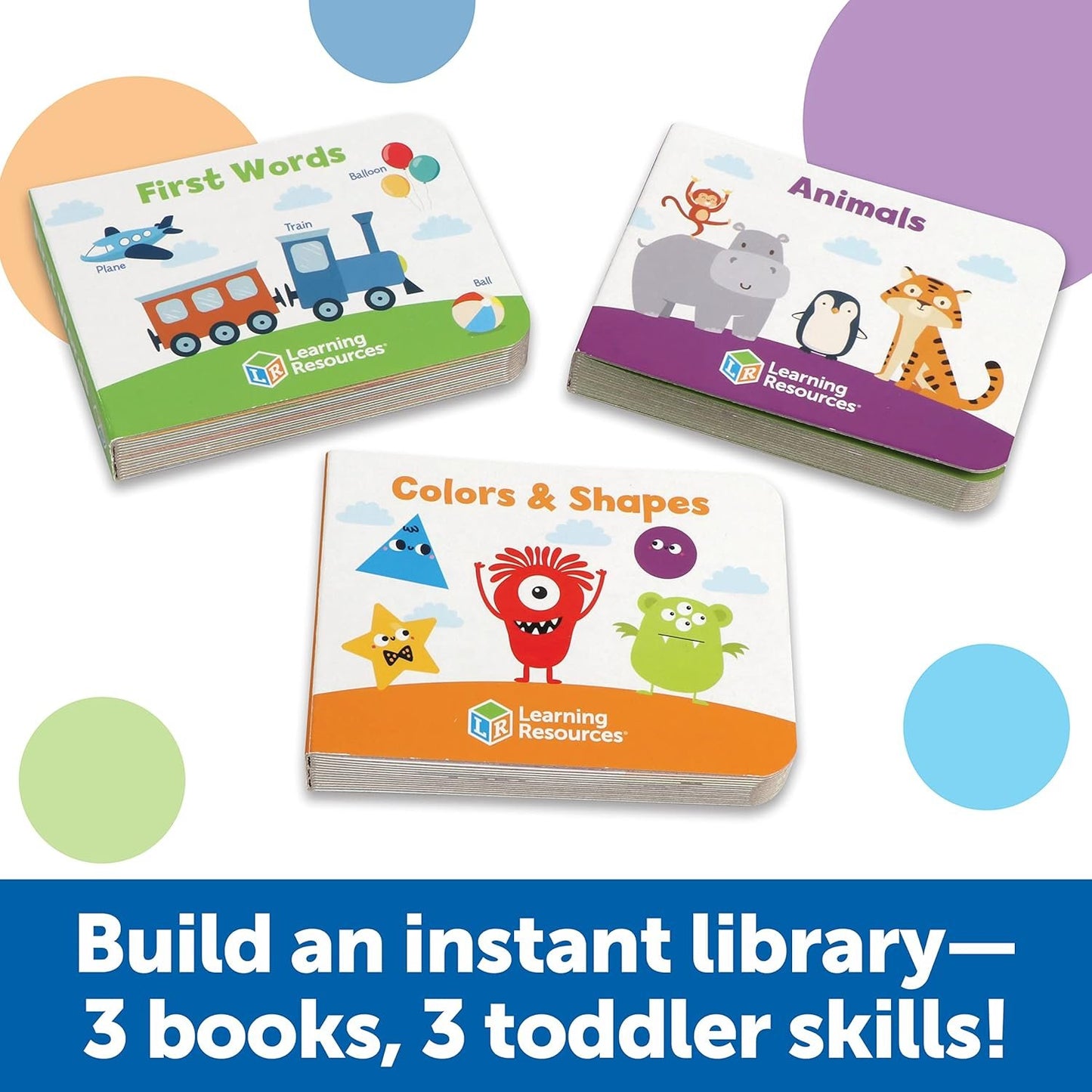 Learning Resources Skill Builders! Toddler Flipbook Library, Educational Toys, Toddler Toys, ABC Learning for Toddlers, Baby & Toddler Toys, Toddler Activity Book, 3 Pieces, Ages 2+