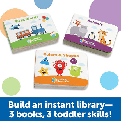Learning Resources Skill Builders! Toddler Flipbook Library, Educational Toys, Toddler Toys, ABC Learning for Toddlers, Baby & Toddler Toys, Toddler Activity Book, 3 Pieces, Ages 2+