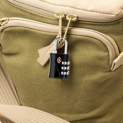 AMIR TSA Approved Locks, 3-Digit Security Padlock, Luggage Locks TSA Approved, Set Your Own Combination Luggage Lock for Travel, Baggage, Suitcases & Backpacks
