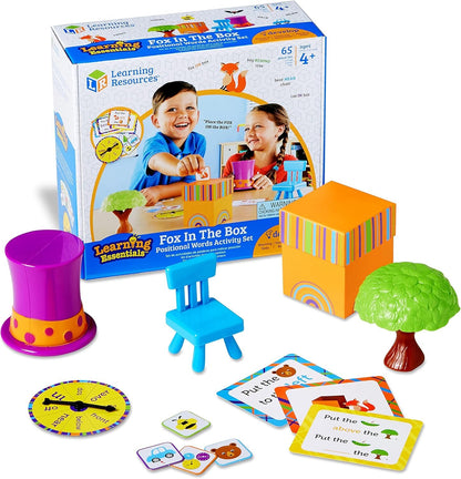 Learning Resources Fox in The Box Position Word Activity Set, Phonics Game, Preschool, 65 Piece Set, Ages 3+