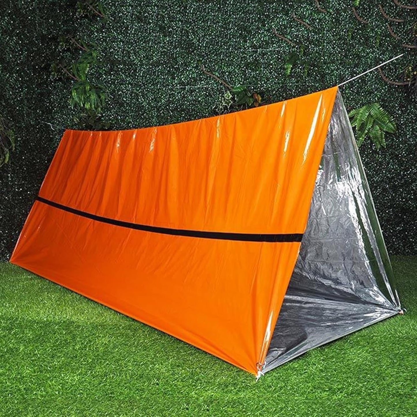 Wilitto Emergency Tent Portable Thermal Blanket Lifesaving Camping Equipment for Emergency Situations Portable Emergency Shelter Orange A
