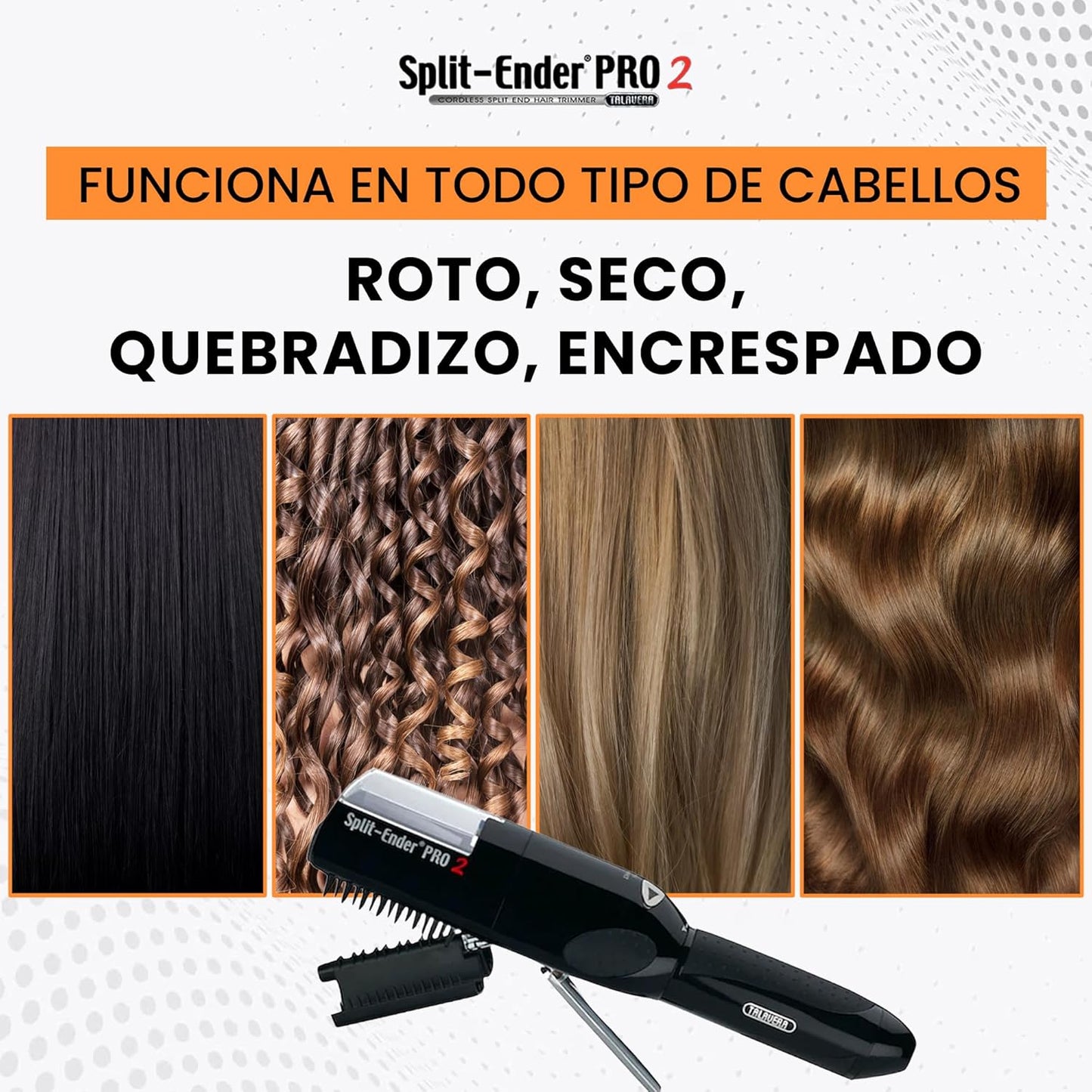 Split Ender Pro 2 Hair Repair Electric Tool for Split Ends, Damaged Hair Trimmer for Broken, Dry, Brittle and Frizzy Split Ends, Men & Women Hair Products for Personal Care - Black