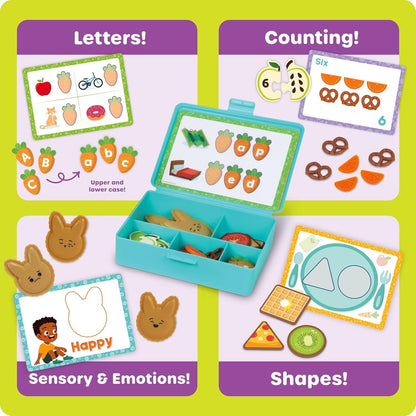 Learning Resources Let's Go Bento! Learning Activity Set, 78 Pieces, Ages 3+, Preschool Learning Activities, Toddler Toys, Learning & Education Toys, Feelings and emotios, fine Motor Skills