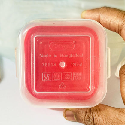 ARSUK Baby Food Storage Containers (4 oz/120ml) - Small Containers with Lids for Freezer - Plastic Snack Pots, Microwave & Dishwasher Safe, BPA Free (8 Pack)