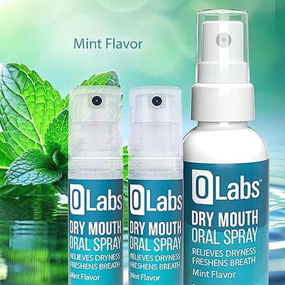 Dry Mouth Spray - Mint Flavor Breath Spray for Fresh Breath, Sugar Free, Alcohol Free, Value Pack includes One 1.5 oz Spray and Two Travel Freindly 0.25 oz Sprays