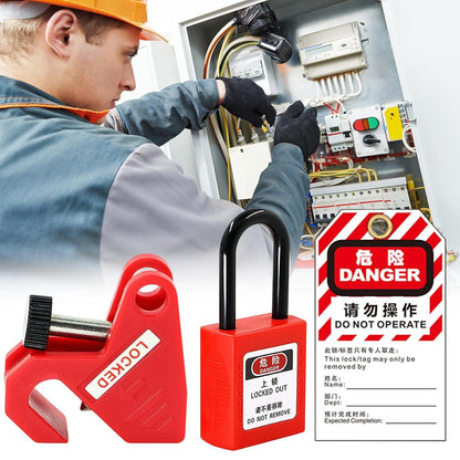 Circuit Breaker Lockout, Electric Air On-Off Lock, Home Distribution Box Lockout Isolation Device for Factory, Safety Locking Tool, 5.51x3.94x0.79 Inches