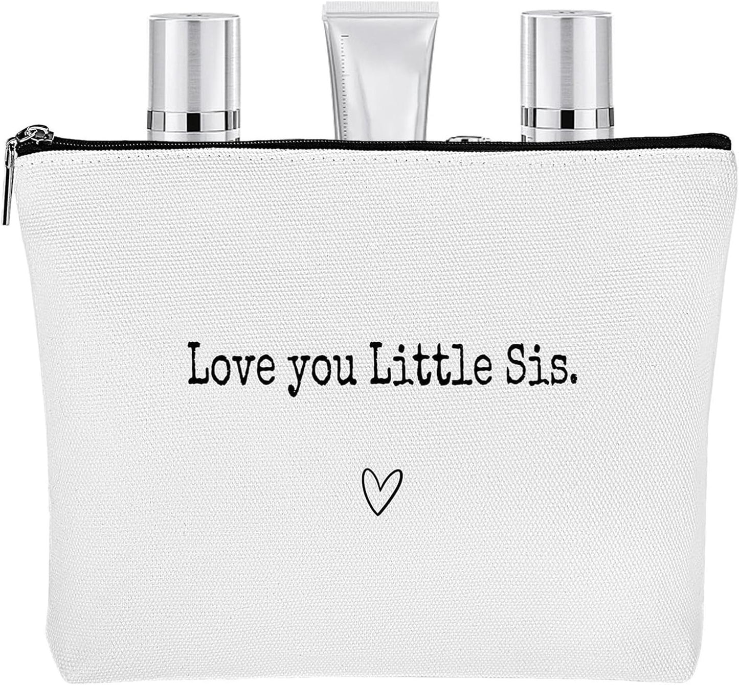 Besreey Best Sister Ever Toiletry Bag - Best Sister Ever Large Organizer Sister | Portable Travel Toiletries Hygiene Bag, Funny Christmas Birthday Makeup Cosmetic Bag