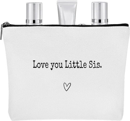 Besreey Best Sister Ever Toiletry Bag - Best Sister Ever Large Organizer Sister | Portable Travel Toiletries Hygiene Bag, Funny Christmas Birthday Makeup Cosmetic Bag