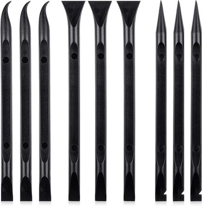 9 Pieces Plastic Scraper Tool Scratch Free Crevice Cleaning Sticker Remover Tool Multipurpose Non Scratch Scrapers for Tight Spaces, Kitchen, Crevices, Auto Detailing, Paint