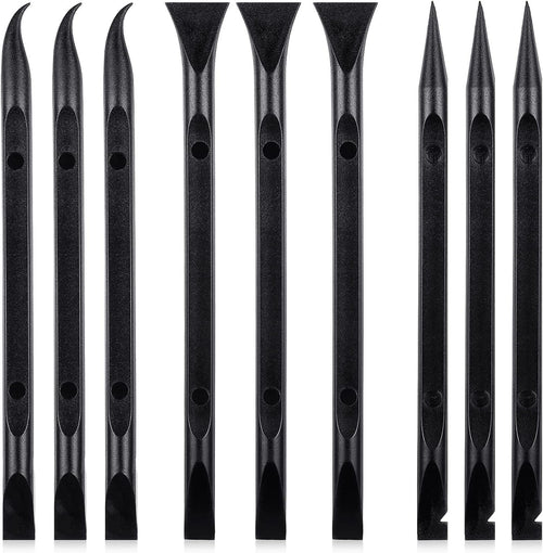9 Pieces Plastic Scraper Tool Scratch Free Crevice Cleaning Sticker Remover Tool Multipurpose Non Scratch Scrapers for Tight Spaces, Kitchen, Crevices, Auto Detailing, Paint