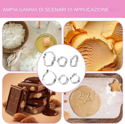Cutter Cupcake Cutter, taglierina per biscotti | Acciaio inossidabile per cutter pop da cartone animato 6 pezzi gadget da cucina,Strumenti di cottura, utensili da cucina per bambini, capodanno cinese