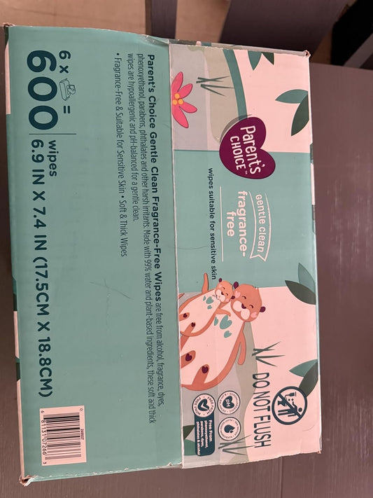Parent's Choice Fragrance Free Baby Wipes, 600