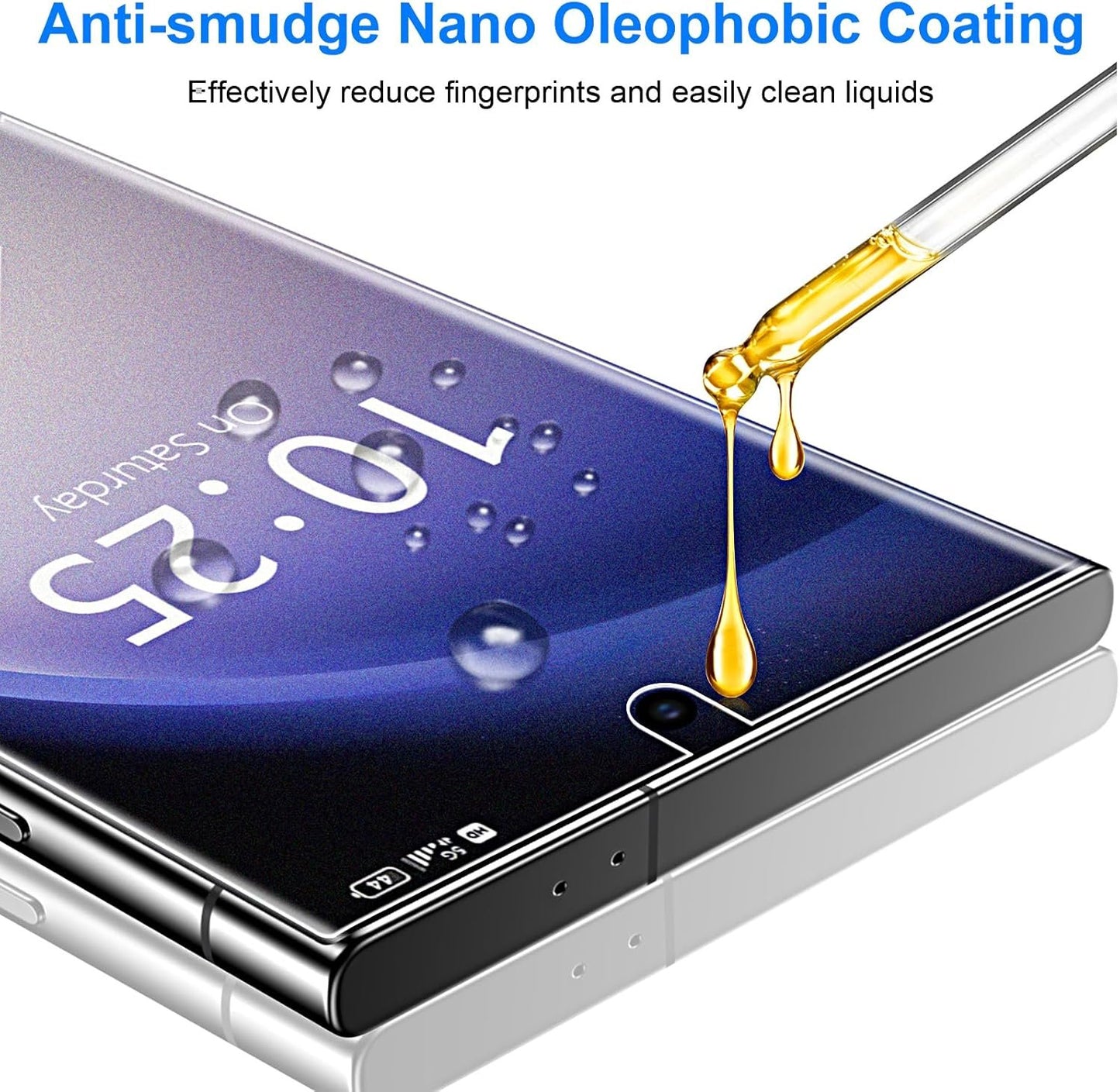 QUESPLE [2 Pack] for Samsung Galaxy S23 Ultra Anti-Glare Matte TPU Screen Protector 6.8 Inch, Smooth and Responsive Touch Screen Protector Film for Gamming, [Support Fingerprint Unlock] [Self-Healing] [Not Glass]