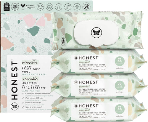 The Honest Company Baby Wipes - Pure and Gentle | Hypoallergenic Honest Wipes