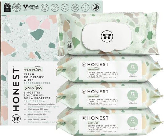 The Honest Company Baby Wipes - Pure and Gentle | Hypoallergenic Honest Wipes