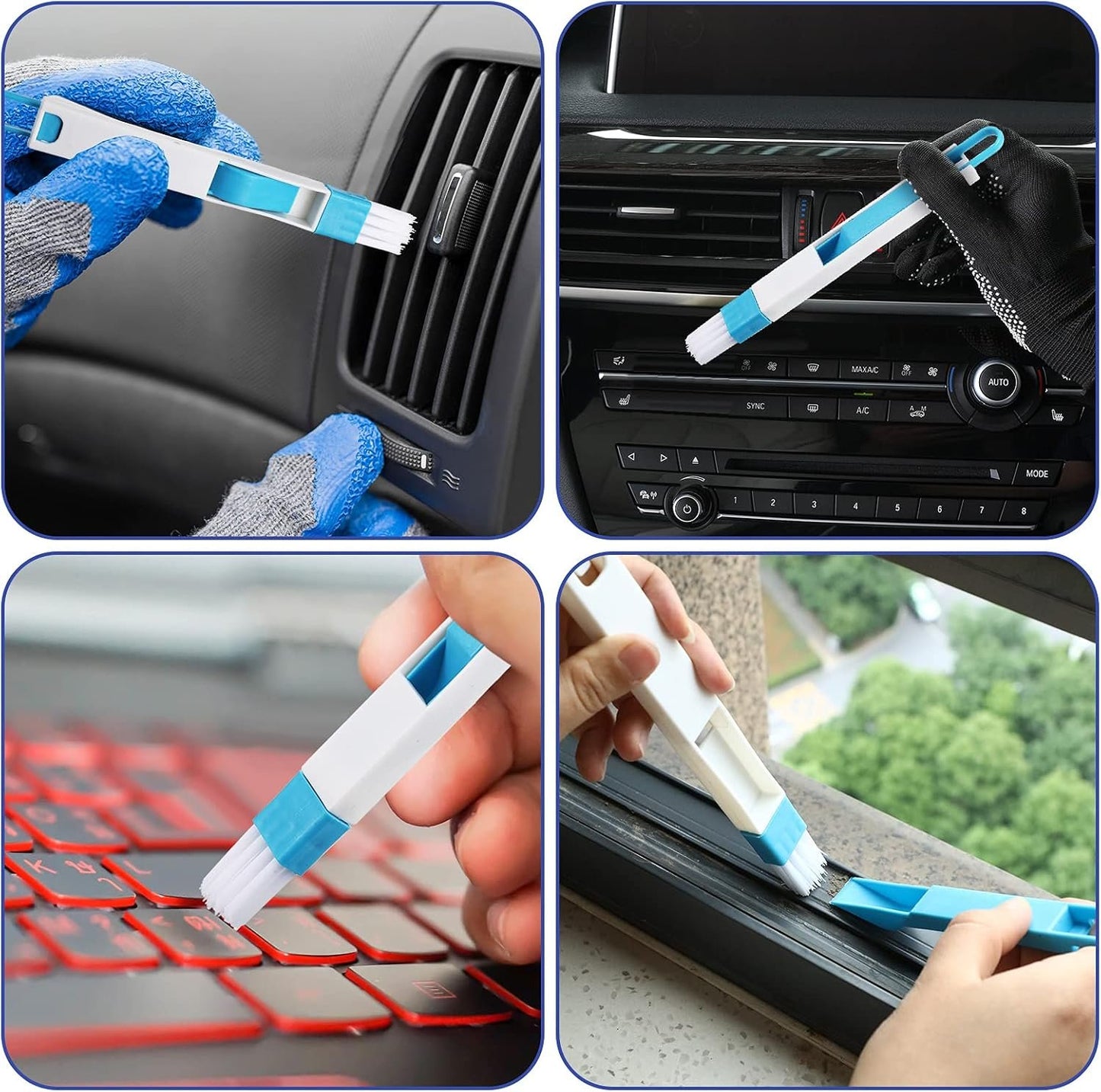 10 Pieces Cleaning Brush Small Scrub Brush, Window Door Sliding Track for Cleaning Sink Scrub, Bathroom Kitchen Edge Corner Grout, Sliding Door or Window