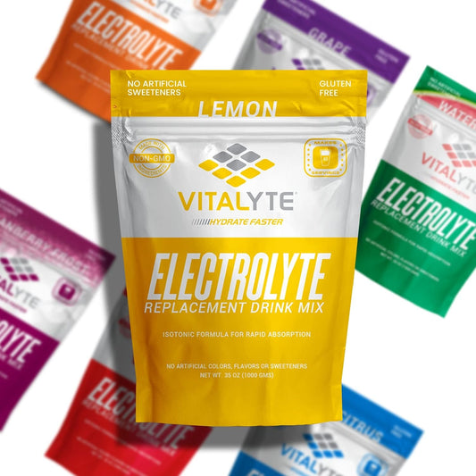Vitalyte Electrolyte Powder 35 oz, 40 Servings | 100% Natural Isotonic Drink Mix for Hydration, Energy & Recovery | Keto Electrolytes Energy Drink Powder Water Enhancer | Low Sugar Sports Nutrition Electrolyte Replacement Drinks