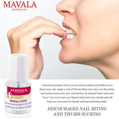 Mavala Stop Deterrent Nail Polish Treatment | Nail Care to Help Stop Putting Fingers In Your Mouth | Bitter Taste| Easy Application | For Ages 3+ | 0.17 oz