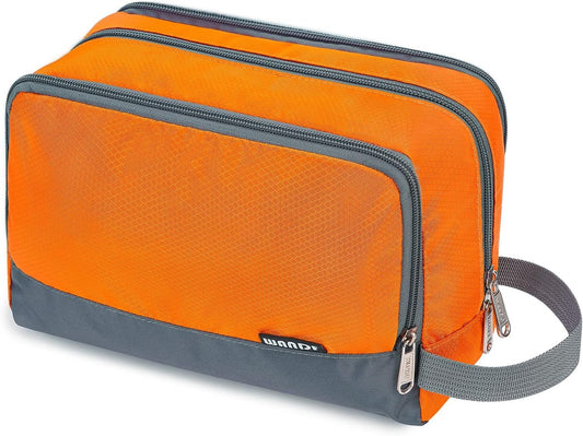 Toiletry Bag for Men Hanging Dopp Kit Water Resistant Shaving Bag Small Toiletry Bag for Traveling (Orange)