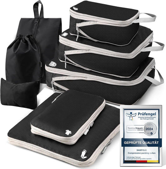 8-Piece Suitcase Organizer, Packing Cubes Compression Organizers Suitcase Travel Travel and Travel, Organizer Suitcase Set, Travel Useful Accessories