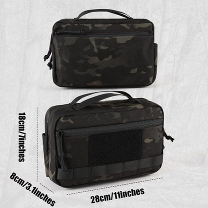 VOTAGOO GEAR Tactical Toiletry Bag Hygiene Bag EDC Military Tool Molle Pouches Small Dopp Kit Travel Shower Bag for Men, Dark