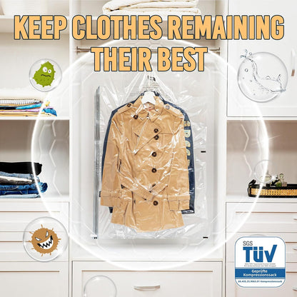 TAILI Vacuum Bags Clothes, Vacuum Bags Clothes Hanging, Vacuum Bags Clothes Coats, Jackets, Organize the Closet Vacuum Clothes 4 Pcs (2 x 135 x 70 cm) (2 x 105 x 70 cm)