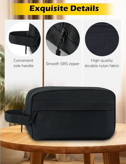 Toiletry Bag for Men, Hanging Cosmetic Bag Travel Accessories, Travel Essentials Shaving Dopp Kit, Mens Travel Bag Toiletries Organizer Case for Business Trips Swim Camping (Blue)