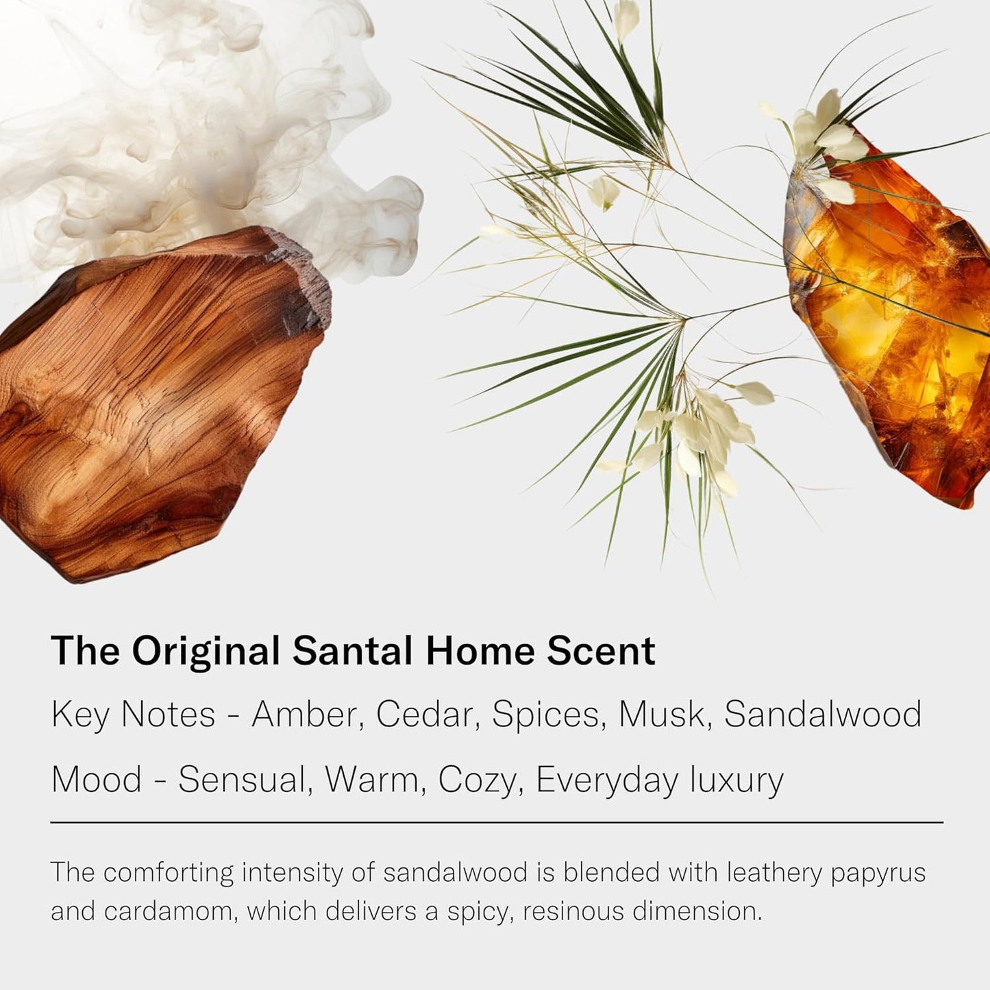 AromaTech Santal Aroma Essential Oil Blend: Luxury Hotel Inspired Aromatherapy with Amber, Vanilla, Cedar & Sandalwood for Ultrasonic Diffusers & Nebulizers - 4 fl oz, 120 mL